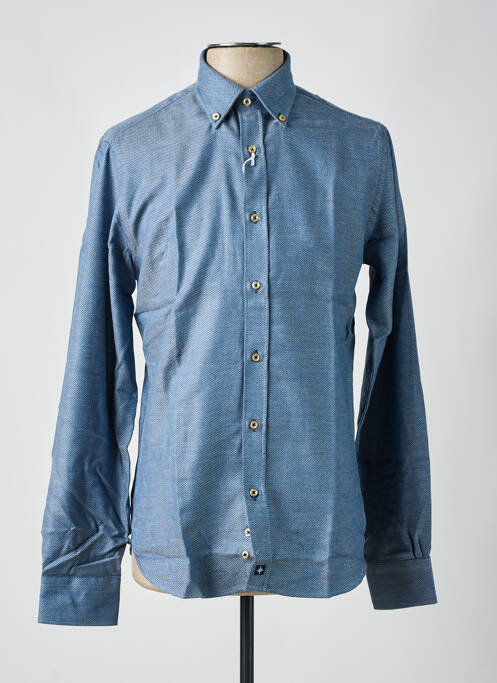 Chemise manches longues bleu BLUSALINA pour homme