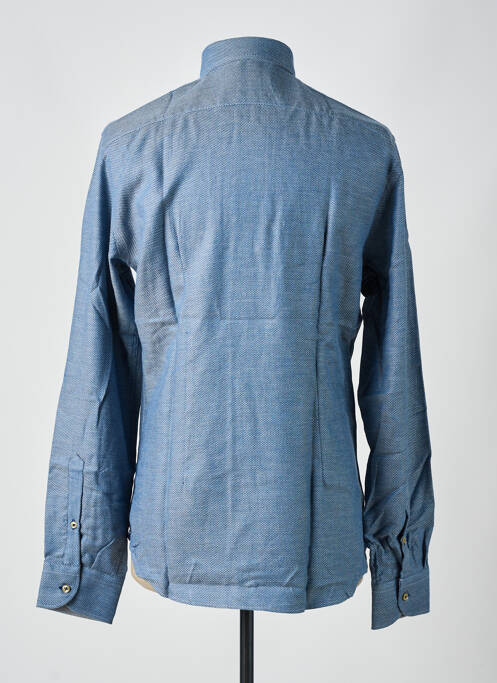 Chemise manches longues bleu BLUSALINA pour homme