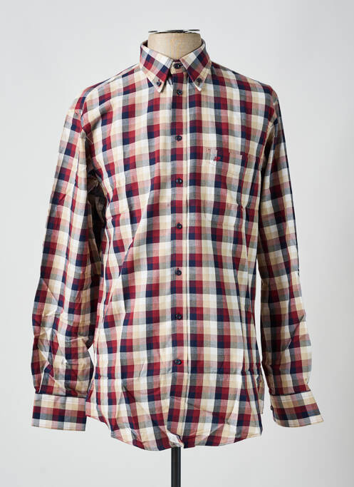 Chemise manches longues rouge CHATEL pour homme