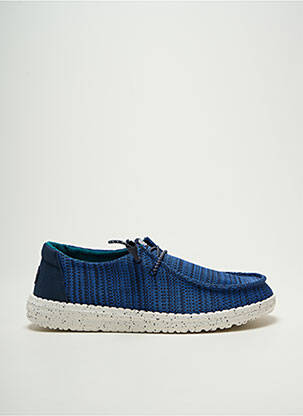 Baskets fermeture elastique talon plat jusqu'à 3cm bleu HEY DUDE femme