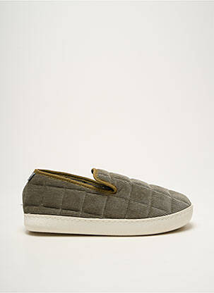 Chaussons/pantoufles bout rond bout rond vert SOUTS unisexe