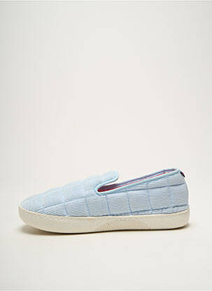 Chaussons/pantoufles tissage velours bout rond bleu SOUTS unisexe