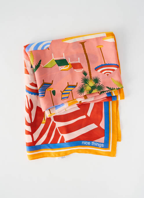 Foulard rose NICE THINGS pour femme