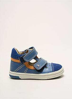 Sandales/nu pieds matière lisse bout rond bleu NOËL garçon