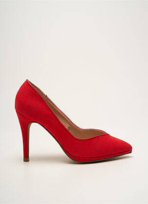 Escarpins type de semelle amortissante talon de 7 à 9cm rouge MARIAMARE femme