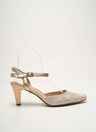 Mules/sabots matière lisse talon de 4 à 6cm or SWEET femme
