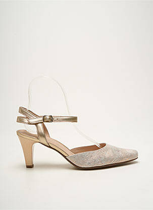 Mules/sabots matière lisse talon de 4 à 6cm or SWEET femme