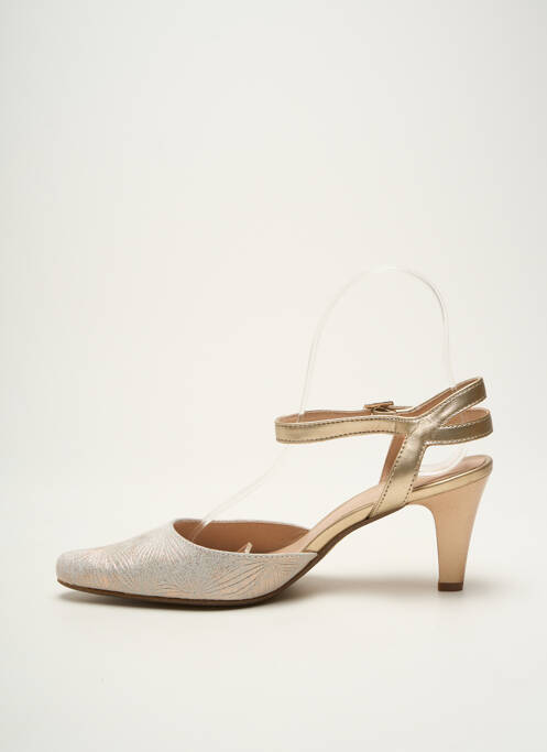 Mules/sabots matière lisse talon de 4 à 6cm or SWEET femme