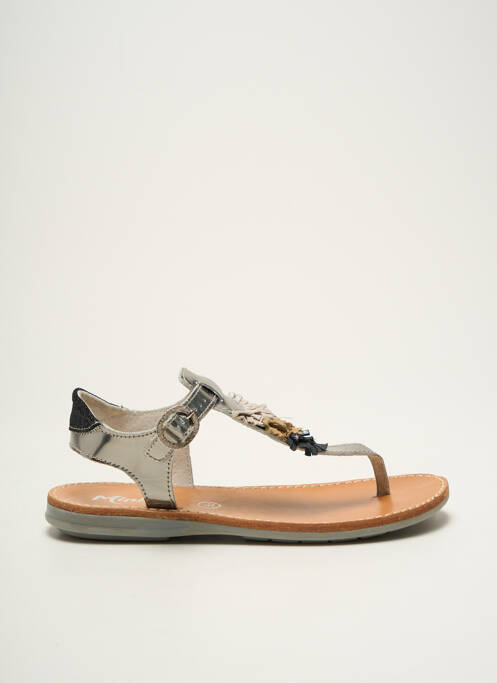 Tongs argent MINIBEL pour femme