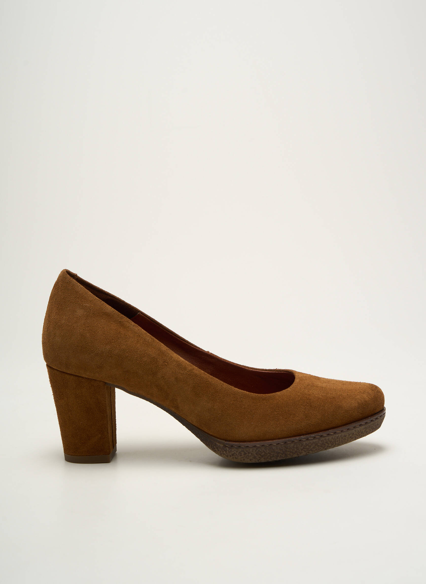 Suede Pumps Escarpins Rond Women's Shoes Creation: Orange Suede Pumps