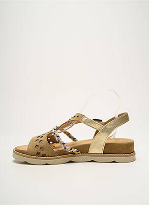 Sandales/nu pieds tissage satiné talon de 4 à 6cm or MKD femme