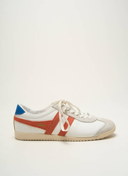 Baskets matière lisse bout rond blanc GOLA homme