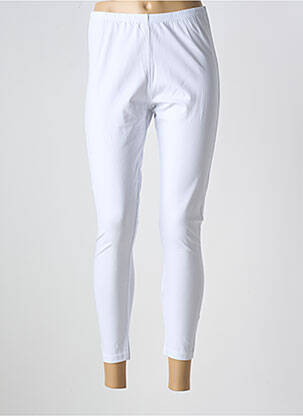 Legging tissage jersey taille normale blanc SOPHIA CURVY femme
