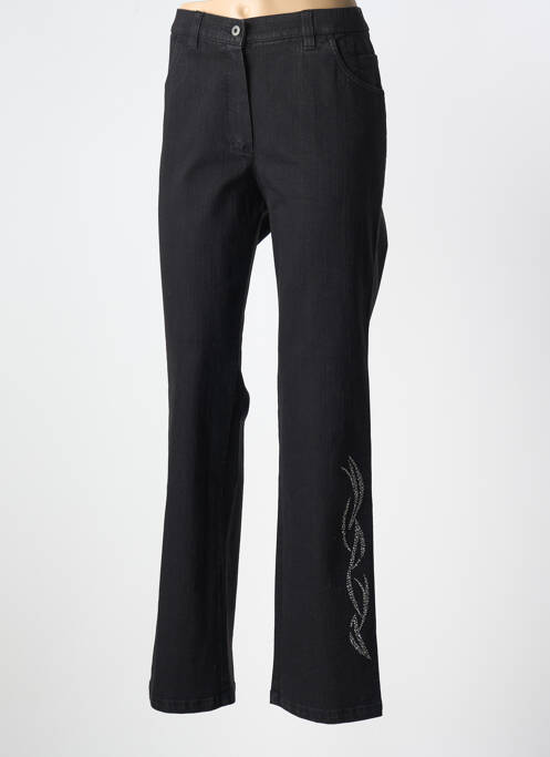 Jeans coupe droite stretch taille normale noir KJBRAND femme