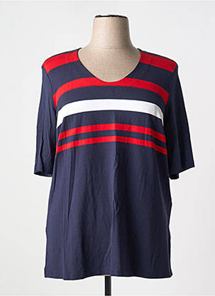 T-shirt stretch manches courtes bleu MONA LISA femme