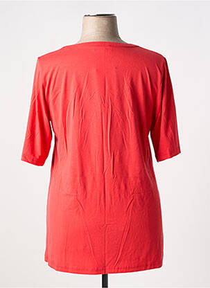 T-shirt sérigraphie avec strass manches courtes rouge CHALOU femme