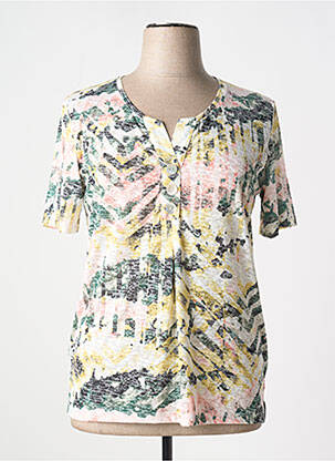 T-shirt imprimé fantaisie manches courtes vert GRIFFON femme