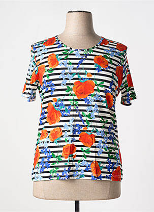 T-shirt stretch manches courtes orange GRIFFON femme