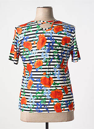 T-shirt stretch manches courtes orange GRIFFON femme