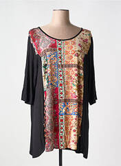 Tunique manches longues noir SOPHIA CURVY pour femme seconde vue