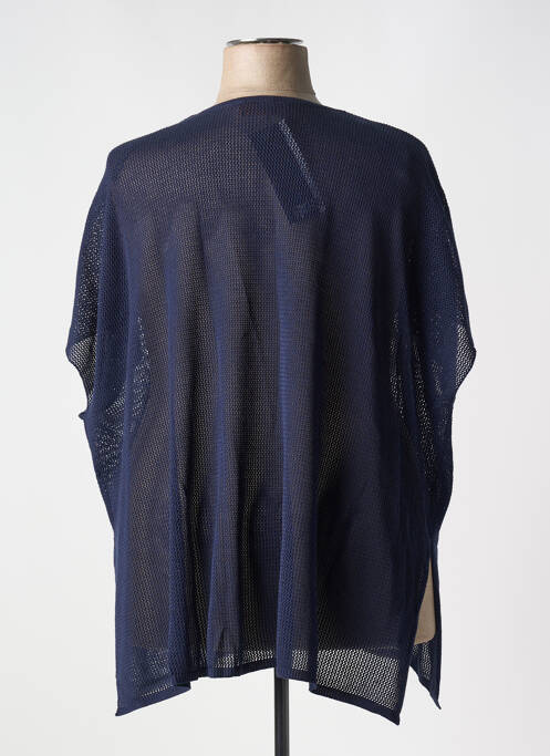 Gilet manches courtes col v bleu APRICO femme