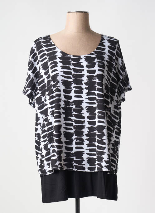 Tunique manches courtes noir SEE YOU pour femme