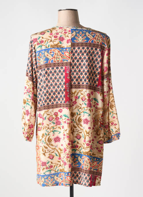 Tunique manches longues beige SOPHIA CURVY femme