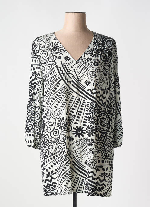 Tunique manches longues noir SOPHIA CURVY pour femme