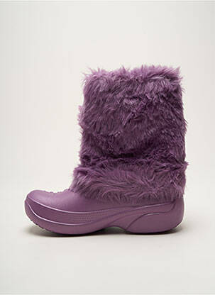 Bottes tissage satiné bout rond violet CROCS fille
