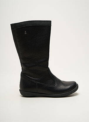 Bottes tissage satiné bout rond noir NATURINO fille