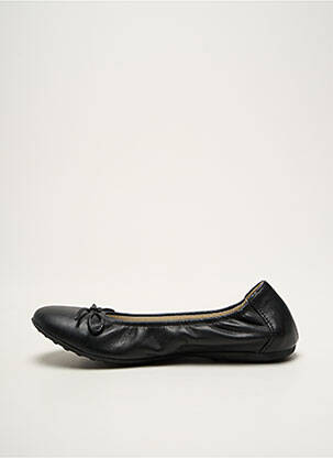 Ballerines matière lisse bout rond noir NINETTE EN FLEUR fille
