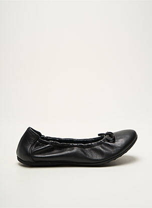 Ballerines tissage satiné bout rond noir NINETTE EN FLEUR fille