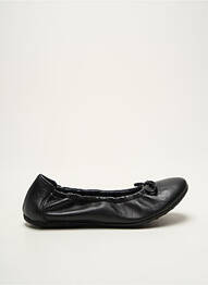 Ballerines matière lisse bout rond noir NINETTE EN FLEUR fille