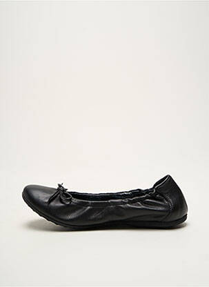 Ballerines tissage satiné bout rond noir NINETTE EN FLEUR fille