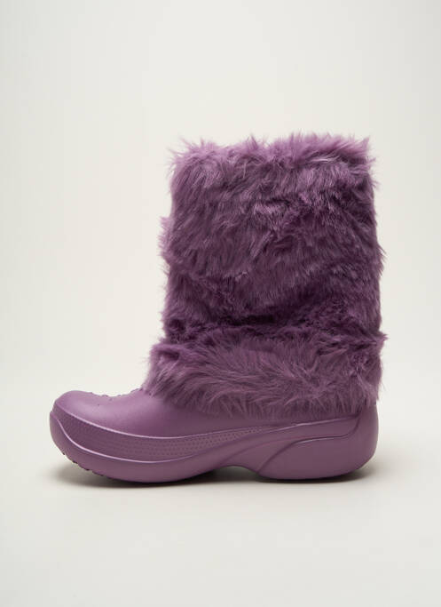 Bottes tissage satiné bout rond violet CROCS fille