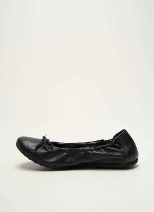 Ballerines matière lisse bout rond noir NINETTE EN FLEUR fille