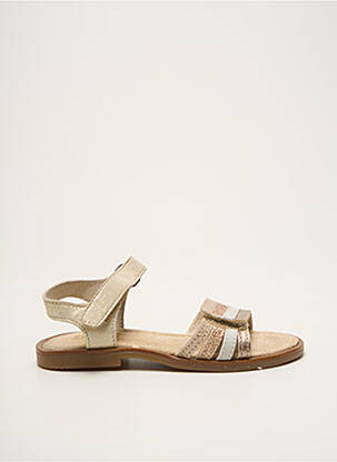 Sandales/nu pieds tissage satiné chiquet or BOPY fille