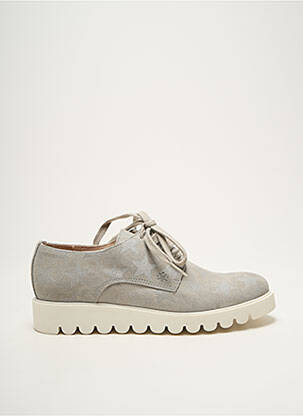 Derbies nubuck talon plat jusqu'à 3cm gris ACEBOS femme