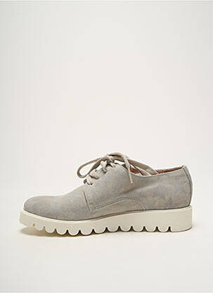 Derbies nubuck talon plat jusqu'à 3cm gris ACEBOS femme