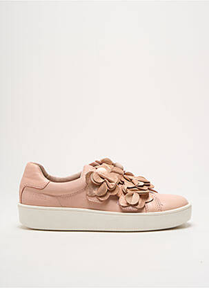 Baskets matière lisse talon de 4 à 6cm rose ACEBOS femme