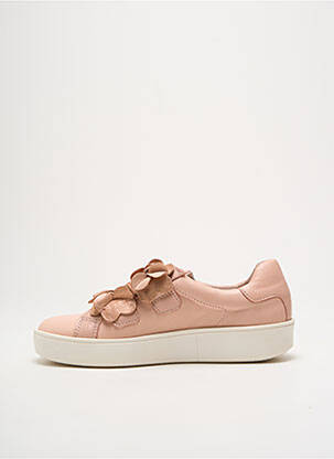Baskets matière lisse talon de 4 à 6cm rose ACEBOS femme