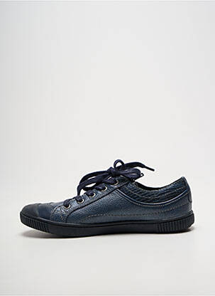 Baskets tissage vernis bout rond bleu PATAUGAS fille