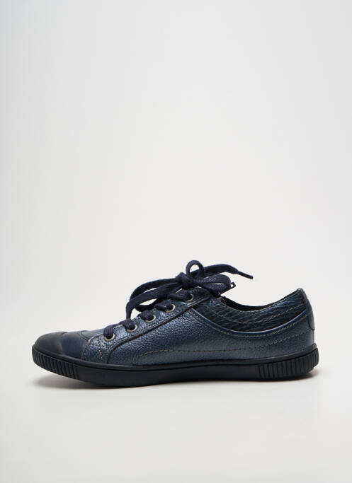 Baskets matière lisse bout rond bleu PATAUGAS fille