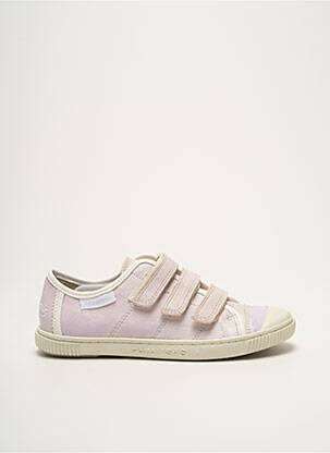 Baskets tissage satiné bout rond violet PATAUGAS fille