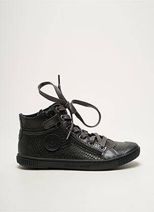 Bottines/boots tissage satiné bout rond noir PATAUGAS fille