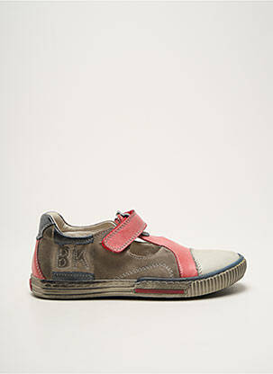 Sandales/nu pieds nubuck bout rond rouge BI KEY garçon