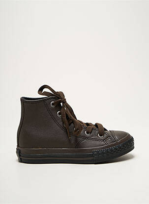 Baskets tissage satiné bout rond marron CONVERSE fille