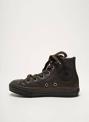 Baskets tissage satiné bout rond marron CONVERSE fille