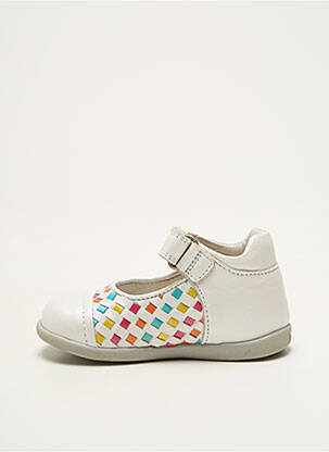 Ballerines tissage satiné bout rond blanc STONES AND BONES fille