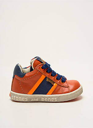 Baskets matière lisse bout rond orange STONES AND BONES garcon